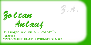 zoltan anlauf business card